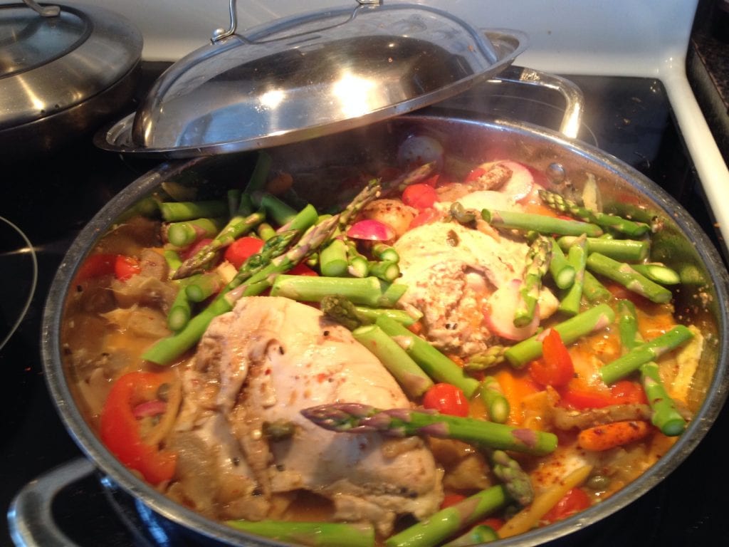 Tomato Ginger Chicken with Asparagus and Eggplant! Simply Natural