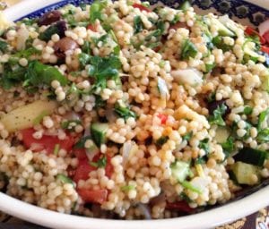 minted Israeli couscous salad