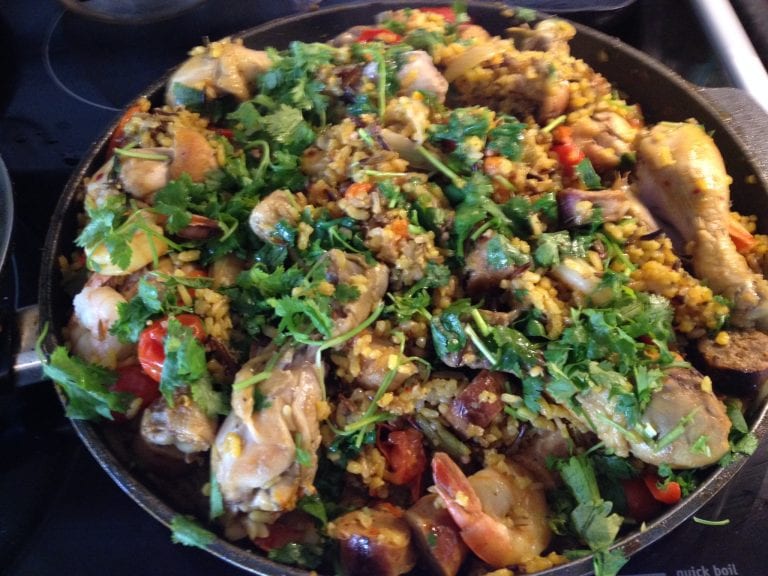 Variation on Spanish Paella Simply Natural Gourmet Cookbook