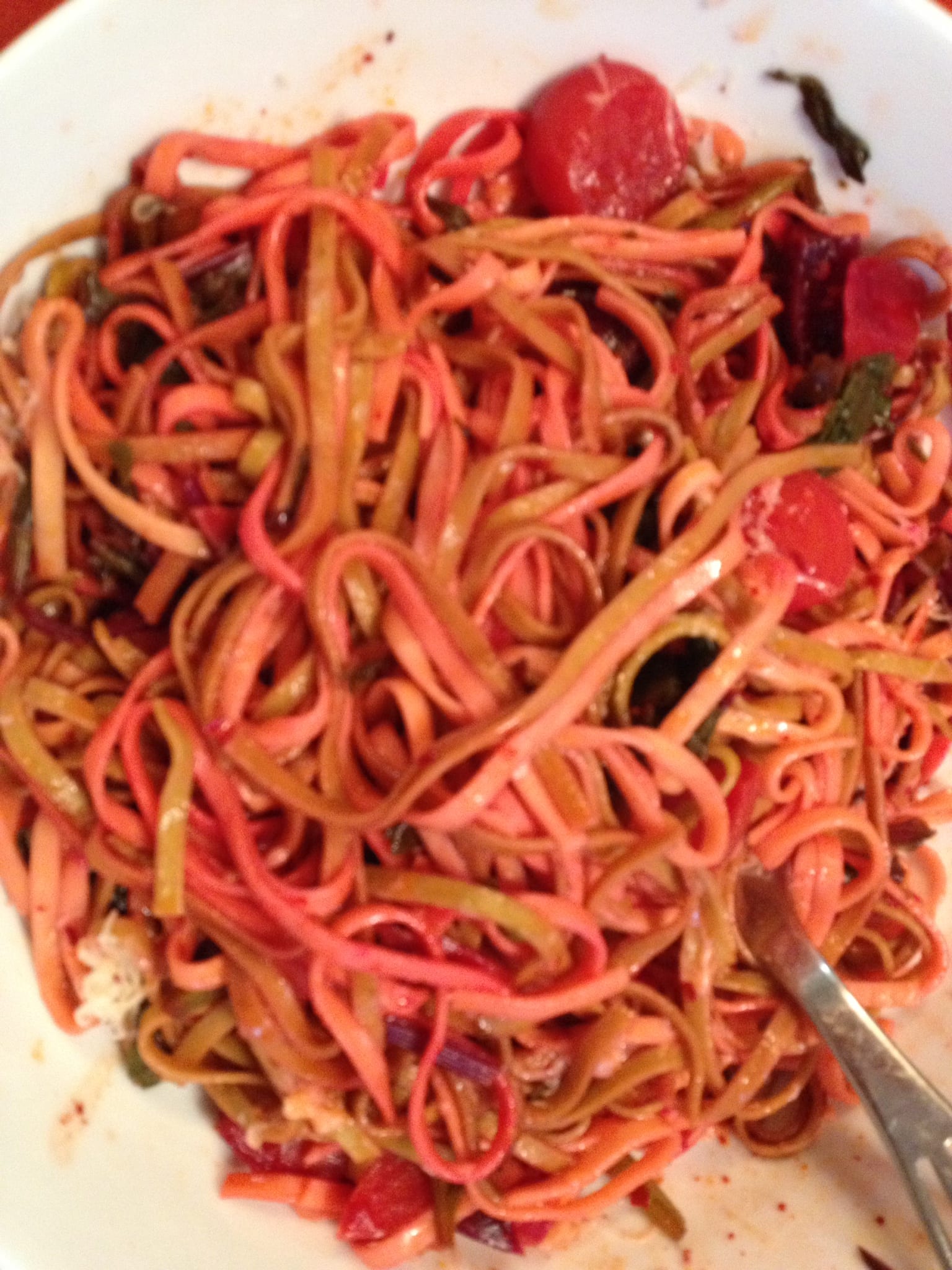 Red and Golden Beet Fettuccine