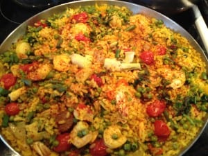 Seafood Paella with Spring Vegetables