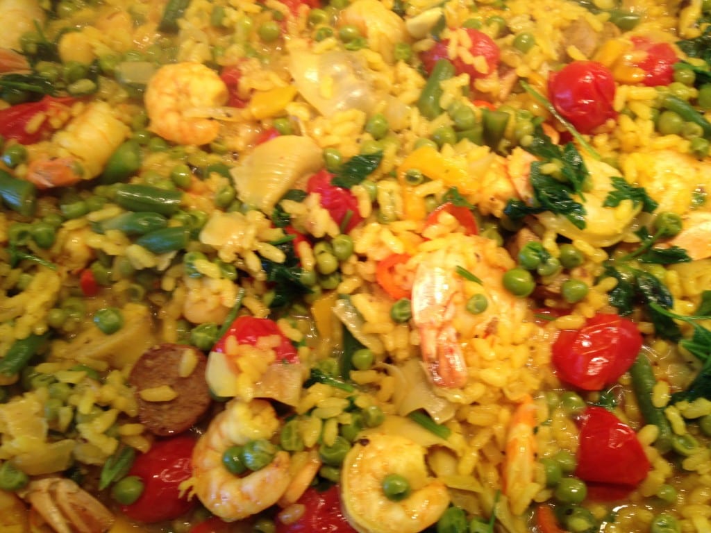 Seafood Paella with Spring Vegetables Simply Natural Gourmet Cookbook