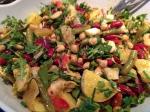 Four Bean Potato Artichoke Salad One of two Delicious & Healthy summer Potato Salads!