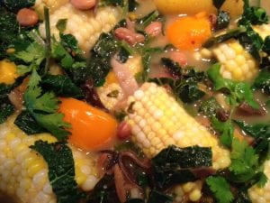 Bean and Corn Chowder with Forest Mushrooms