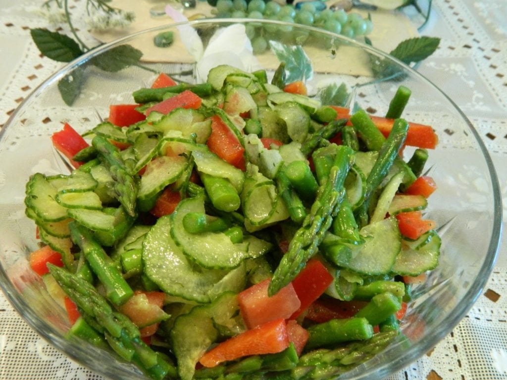 Cucumber Asparagus Salad Simply Natural Gourmet Cookbook