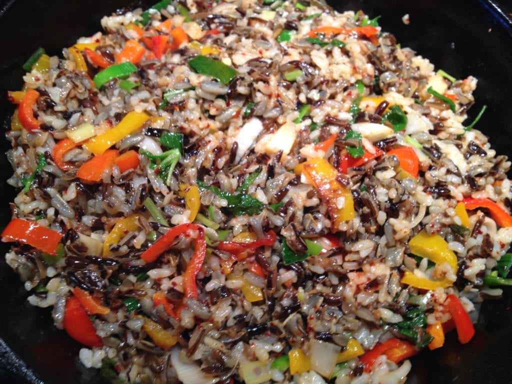 Fried Wild Rice with Mint and Lentil Sprouts Simply Natural Gourmet