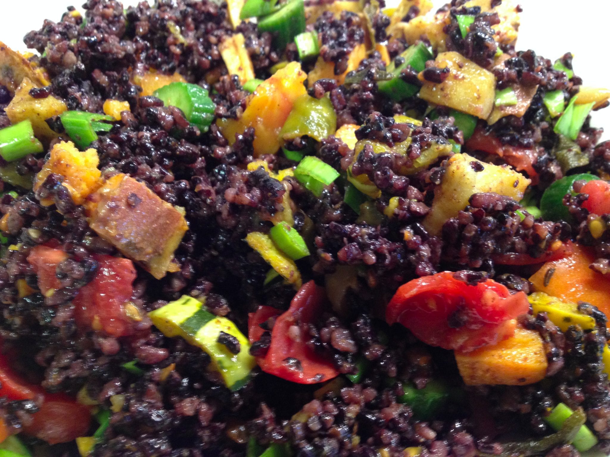 Black Rice Salad with Curried Roasted Vegetables