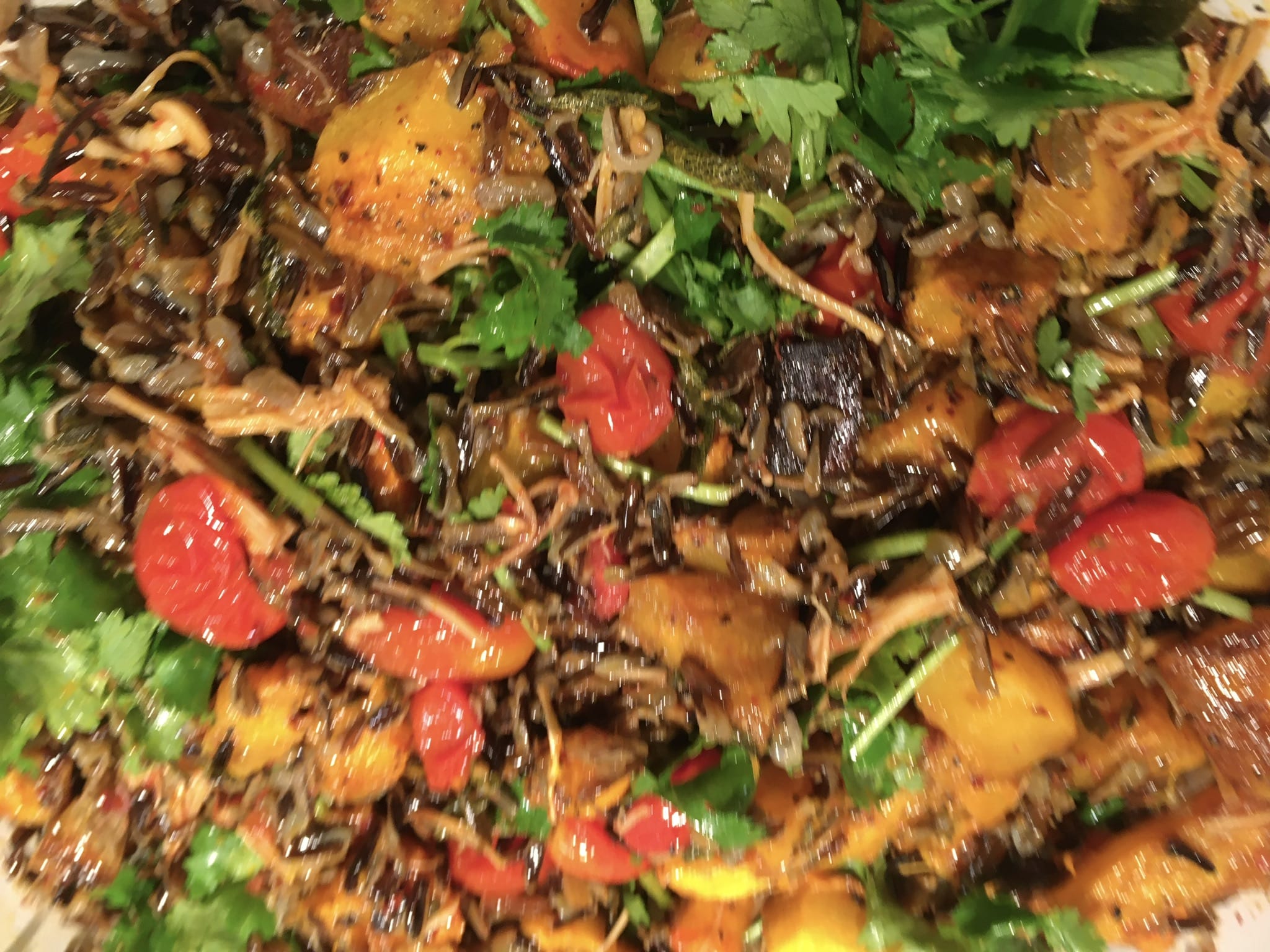 Wild Rice with Roasted Squash and Tomato