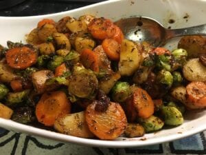 Sautéed Brussels Carrots and Parsnips Holiday Ham and all the Sides