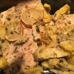 Baked Walleye with Artichokes and Lemon