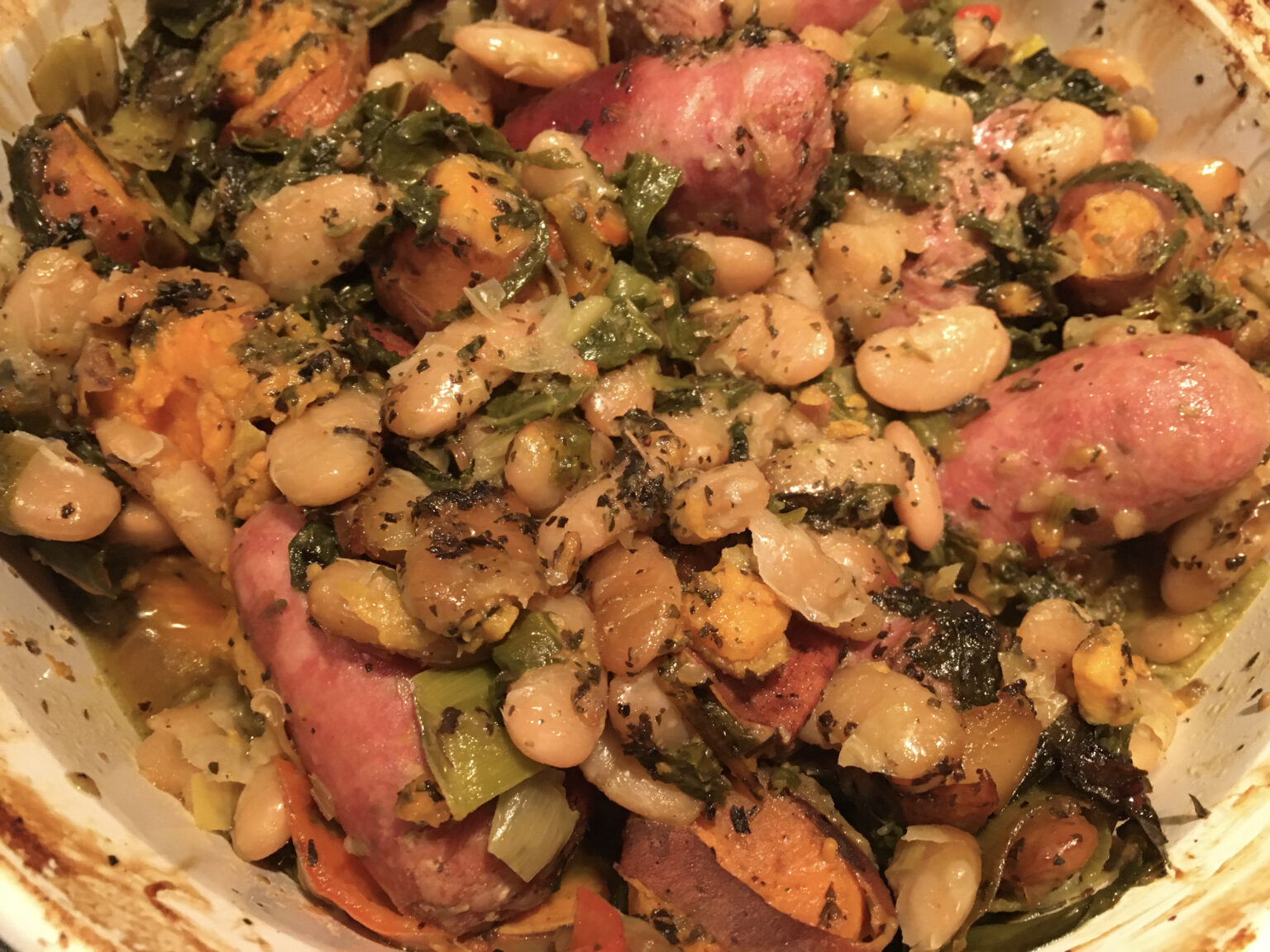 Cassoulet with Sausage and Yams Simply Natural Gourmet Cookbook