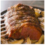 Pork Loin Roast with Fennel and Shiitake