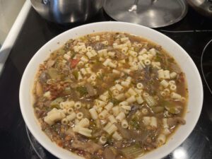 Italian Lentil Mushroom Soup with Ditalini