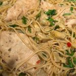 Linguine with Chicken Artichokes and Capers
