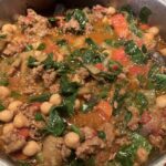 Lamb and Eggplant Stew with Chickpeas and Spinach
