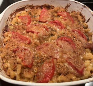 Baked Alfredo Pasta with Kale and Soppressata