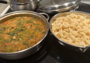 Cheesy Butternut Sauce with Mushrooms and Spinach