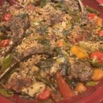 Lamb Lollipops with Kamut and Artichokes.