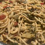 Bucatini with Fish Artichokes and Capers