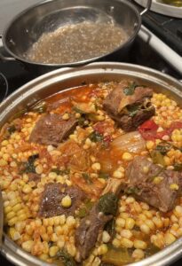 Korean Short Ribs with Vegetables on Glass Noodles