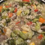 Creamy Garlic Beef and Vegetable Risotto