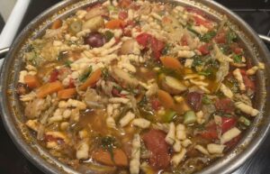 Kielbasa Vegetable Bake with Spaetzle